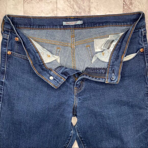 LEVI’S 414 Relaxed Straight Leg Dark Blue Denim Jeans - Size 31 - Picture 8 of 9